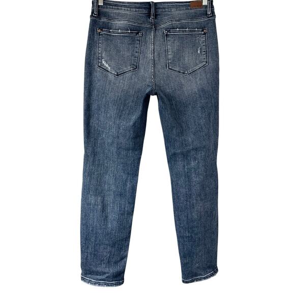 Judy Blue High Waist Destroy Cuffed Boyfriend Fit Denim Jeans Size 11/30 - Picture 5 of 13